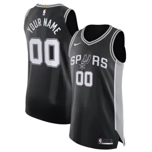 Pratico San Antonio Spurs Nike Authentic Custom Jersey Black Icon Edition  per la Gara Importante