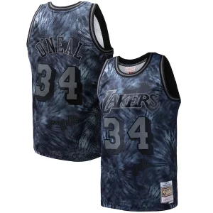 Trendy Classico Shaquille O'Neal Los Angeles Lakers Hardwood Classics 1996/97 Tie Dye Swingman Jersey Black  per la Gara Importante