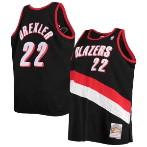 Elegante Fascinante Clyde Drexler Portland Trail Blazers 1991/92 Big & Tall Hardwood Classics Swingman Jersey Black  per la Gara Importante