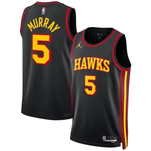 Gorgeous Prestigioso Dejounte Murray Atlanta Hawks Jordan Brand Unisex Swingman Jersey Statement Edition Black  per la Gara Importante