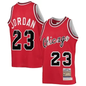 Bellissimo Splendido Youth Chicago Bulls Michael Jordan Red 1984/85 Hardwood Classics Authentic Jersey  per la Gara Importante