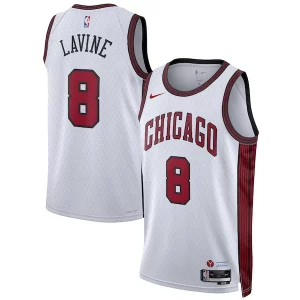 Moderno Ottimo Prestigioso Zach LaVine Chicago Bulls Nike Unisex 2022/23 Swingman Jersey City Edition White  per la Gara Importante