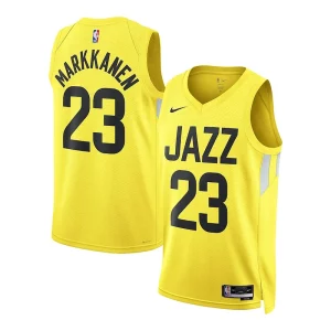 Lussuoso Lauri Markkanen Utah Jazz Nike Unisex Swingman Jersey Association Edition Gold  per la Gara Importante