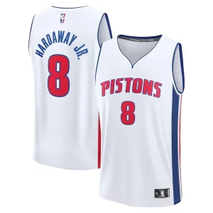 Bellissimo Stupendo Raffinato Tim Hardaway Jr. Detroit Pistons Fast Break Replica Player Jersey Association Edition White  per la Gara Importante