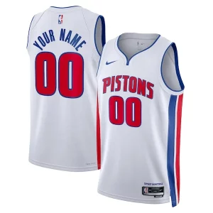 Bellissimo Detroit Pistons Nike Unisex Swingman Custom Jersey White Association Edition  per la Gara Importante