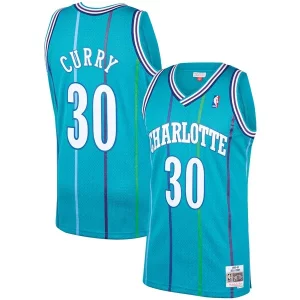 Fantastico Dell Curry Charlotte Hornets 1992/93 Hardwood Classics Swingman Jersey Teal  per la Gara Importante