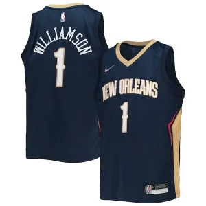Pratico Zion Williamson New Orleans Pelicans Nike Youth 2021/22 Diamond Swingman Jersey Icon Edition Navy  per la Gara Importante