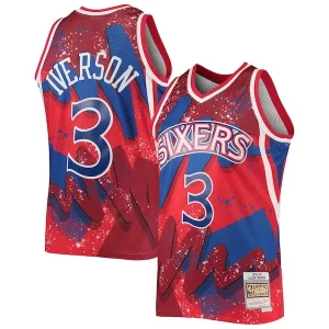 Robusto Allen Iverson Philadelphia 76ers Hardwood Classics 1996/97 Hyper Hoops Swingman Jersey Red  per la Gara Importante