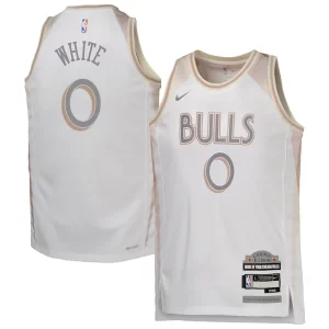 Meraviglioso Coby White Chicago Bulls Nike Youth 2024/25 Swingman Player Jersey City Edition White  per la Gara Importante