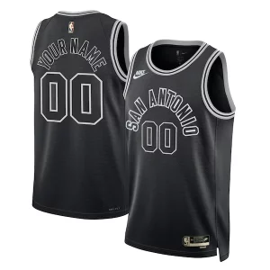 Classico Carino Magnifico San Antonio Spurs Nike Unisex 2022/23 Custom Swingman Jersey Classic Edition Black  per la Gara Importante