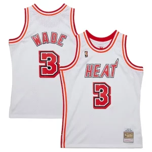 Fantastico Eccezionale Dwyane Wade Miami Heat 2007/08 Hardwood Classics Swingman Jersey White  per la Gara Importante