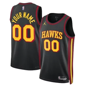 Pratico Meraviglioso Atlanta Hawks Jordan Brand Unisex 2022/23 Swingman Custom Jersey Statement Edition Black  per la Gara Importante