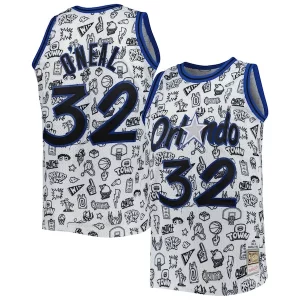 Classico Lussuoso Shaquille O'Neal Orlando Magic 1994/95 Hardwood Classics Doodle Swingman Jersey White  per la Gara Importante