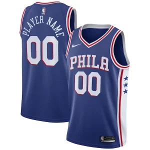Elegante Cool Stupendo Philadelphia 76ers Nike 2020/21 Swingman Custom Jersey Icon Edition Royal  per la Gara Importante