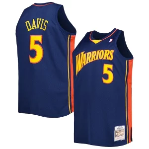 Accattivante Baron Davis Golden State Warriors Big & Tall Hardwood Classics 2006/07 Swingman Jersey Navy  per la Gara Importante