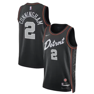 Fantastico Delizioso Cade Cunningham Detroit Pistons Nike Unisex 2023/24 Swingman Jersey Black City Edition  per la Gara Importante