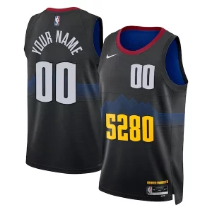Resistente Denver Nuggets Nike Unisex 2023/24 Custom Swingman Jersey Black City Edition  per la Gara Importante