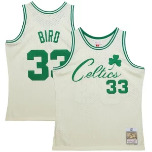 Resistente Eccezionale Sofisticato Larry Bird Boston Celtics Chainstitch Swingman Jersey Cream  per la Gara Importante