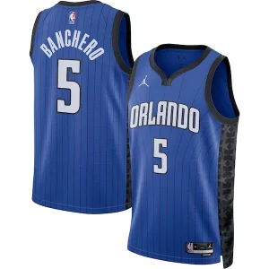 Incantevole Raffinato Moderno Paolo Banchero Orlando Magic Jordan Brand Unisex Swingman Jersey Statement Edition Blue  per la Gara Importante