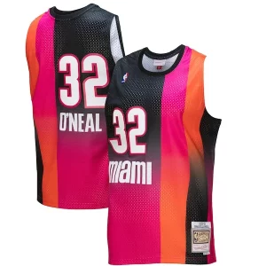 Magnifico Trendy Shaquille O'Neal Miami Heat 2005/06 Hardwood Classics Fadeaway Swingman Player Jersey Pink/Black  per la Gara Importante