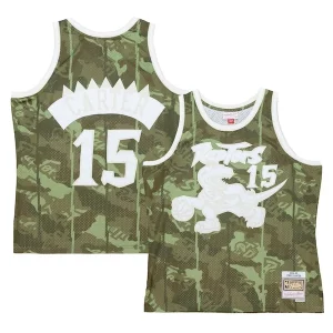 Sofisticato Incantevole Vince Carter Toronto Raptors Hardwood Classics 1998/99 Ghost Green Swingman Jersey Camo  per la Gara Importante