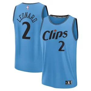 Robusto Cool Delizioso Kawhi Leonard LA Clippers 2024/25 Fast Break Player Jersey City Edition Light Blue  per la Gara Importante