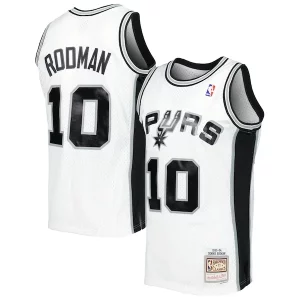 Lussuoso Delizioso Dennis Rodman San Antonio Spurs 2001/02 Hardwood Classics Swingman Jersey White  per la Gara Importante