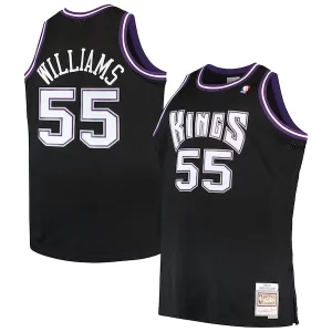 Eccezionale Jason Williams Sacramento Kings Big & Tall 2000/01 Hardwood Classics Swingman Jersey Black  per la Gara Importante