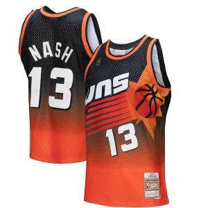 Resistente Steve Nash Phoenix Suns 1996/97 Hardwood Classics Fadeaway Swingman Player Jersey Orange/Black  per la Gara Importante