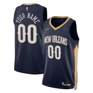 Ottimo New Orleans Pelicans Nike 2021/22 Diamond Swingman Custom Jersey Icon Edition Navy  per la Gara Importante