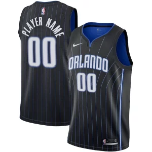 Splendido Classico Raffinato Orlando Magic Nike 2020/21 Swingman Custom Jersey Icon Edition Black/White  per la Gara Importante