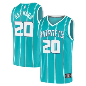 Magnifico Incantevole Gordon Hayward Charlotte Hornets 2020/21 Fast Break Replica Player Jersey Teal Icon Edition  per la Gara Importante