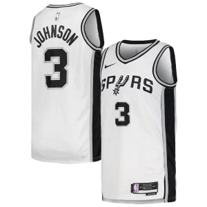Lussuoso Eccezionale Fascinante Keldon Johnson San Antonio Spurs Nike Unisex Swingman Jersey Association Edition White  per la Gara Importante