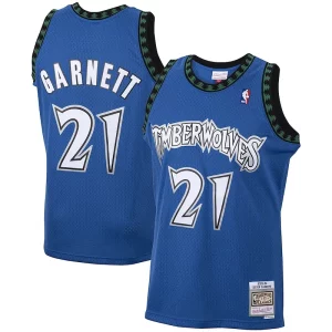 Incantevole Comodo Stupendo Kevin Garnett Minnesota Timberwolves 2001/02 Hardwood Classics Swingman Jersey Blue  per la Gara Importante
