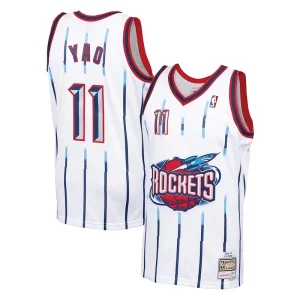 Robusto Attraente Yao Ming Houston Rockets 2002 03 Hardwood Classics Swingman Jersey White  per la Gara Importante