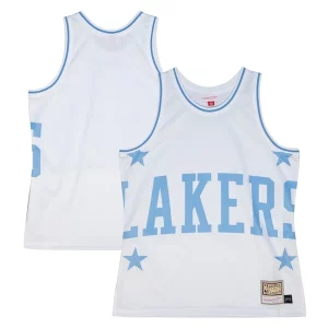 Attraente Los Angeles Lakers Hardwood Classics Blown Out Fashion Jersey White  per la Gara Importante