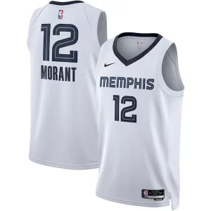 Bellissimo Ottimo Ja Morant Memphis Grizzlies Nike Unisex Swingman Jersey Association Edition White/Navy  per la Gara Importante
