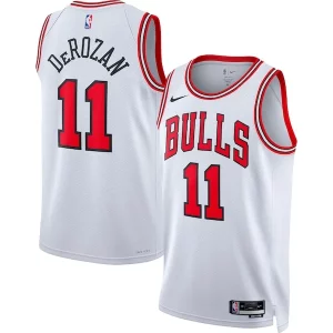 Robusto Lussuoso Resistente DeMar DeRozan Chicago Bulls Nike Unisex 2022/23 Swingman Player Jersey White Association Edition  per la Gara Importante