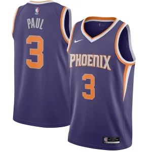 Fantastico Chris Paul Phoenix Suns Nike 2020/21 Swingman Jersey Purple Icon Edition  per la Gara Importante
