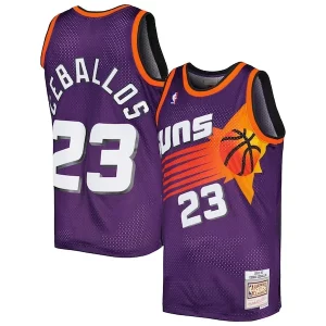 Gorgeous Duraturo Cedric Ceballos Phoenix Suns 1992/93 Hardwood Classics Swingman Jersey Purple  per la Gara Importante