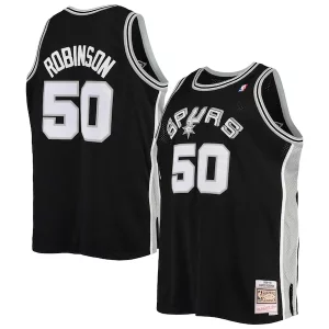 Carino Moderno Trendy David Robinson San Antonio Spurs 1998/99 Big & Tall Hardwood Classics Swingman Jersey Black  per la Gara Importante