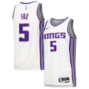 Robusto De'Aaron Fox Sacramento Kings Nike Swingman Player Jersey Association Edition White  per la Gara Importante