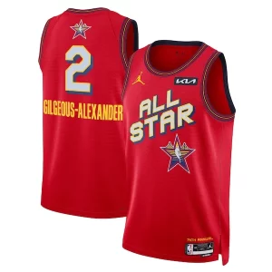 Sofisticato Raffinato Shai Gilgeous Alexander Nike Unisex 2025 NBA All Star Game Swingman Player Jersey Red  per la Gara Importante