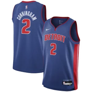 Moderno Sofisticato Cool Cade Cunningham Detroit Pistons Nike Youth Swingman Jersey Icon Edition Blue  per la Gara Importante