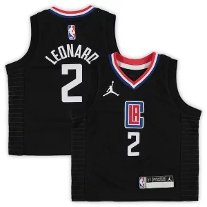 Fantastico Classico Kawhi Leonard LA Clippers Jordan Brand Toddler 2020/21 Jersey Black Statement Edition  per la Gara Importante