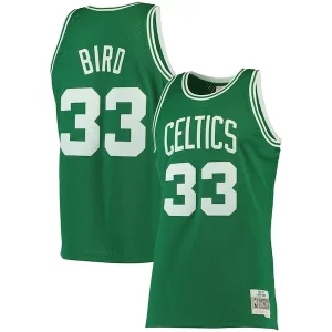 Raffinato Lussuoso Larry Bird Boston Celtics 1985/86 Big & Tall Hardwood Classics Swingman Jersey Kelly Green  per la Gara Importante