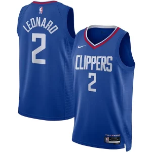 Stupendo Kawhi Leonard LA Clippers Nike Unisex Swingman Jersey Icon Edition Royal/White  per la Gara Importante