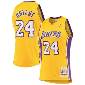 Delizioso Men's Los Angeles Lakers Kobe Bryant Gold Hardwood Classics 2008 09 Authentic Jersey  per la Gara Importante