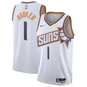 Comodo Lussuoso Cool Devin Booker Phoenix Suns Nike Unisex Swingman Jersey Association Edition White  per la Gara Importante