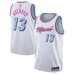 Stupendo Trendy Bam Adebayo Miami Heat Nike Unisex 2024/25 Swingman Player Jersey City Edition White  per la Gara Importante